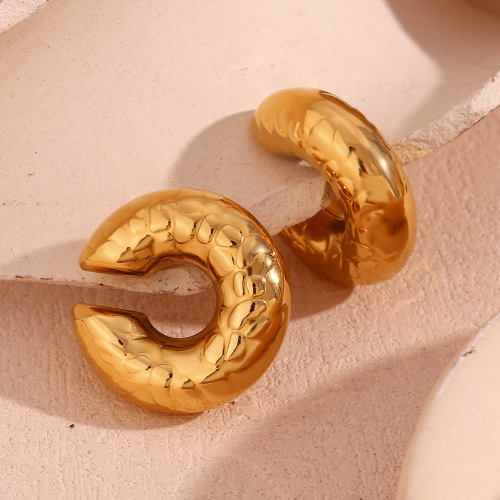 ETSMJ859 18K Gold Plated Stainless Steel Snake Skin Pattern Hollow Ear Cuffs Women's Fashion Jewelry