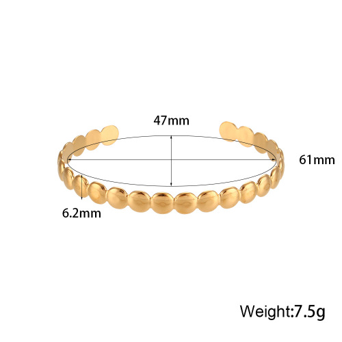 GTSMJ9 Jewelry stainless steel adjustable open pattern twisted braided bracelet