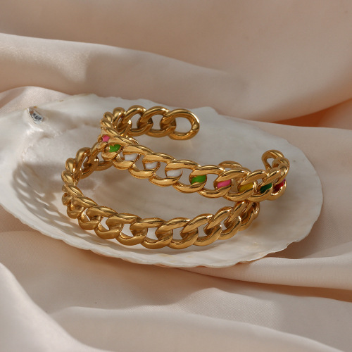 GTSMJ92 18K gold plated hollow bracelet for women