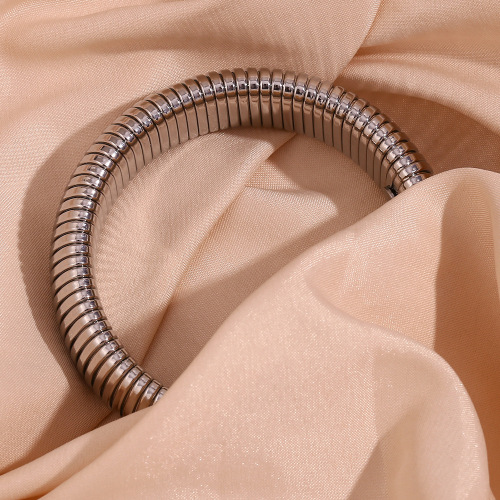 GTSMJ28 Bracelet jewelry 18K gold plated 20mm wide single-layer elastic snake chain for women