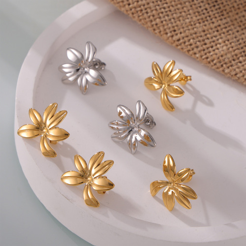 FXET1077 Korean light and elegant gold-plated jewelry flower weight glaze C