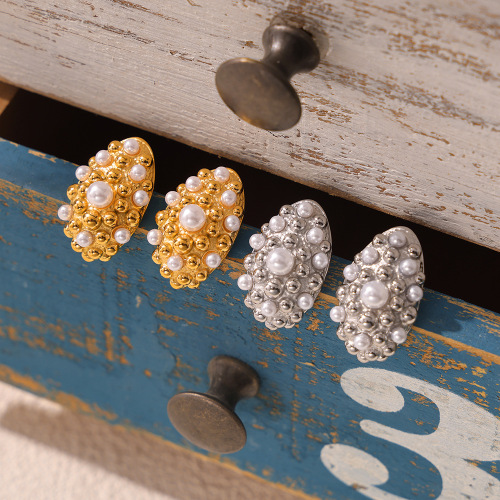 FXET999 Double-layer line earrings with geometric gold-plated casual earrings
