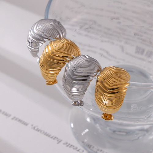 FXET1006 Earrings with multi-layer lines and twisted weaving, U-shaped earrings