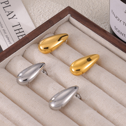 FXET920 Water drop shape, smooth earrings, casual style earrings
