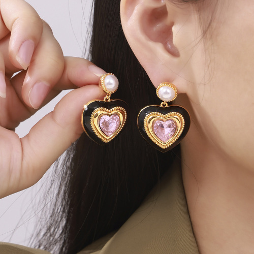 FXET1020 Minimalist style earrings geometric smooth gold-plated C-shaped earrings