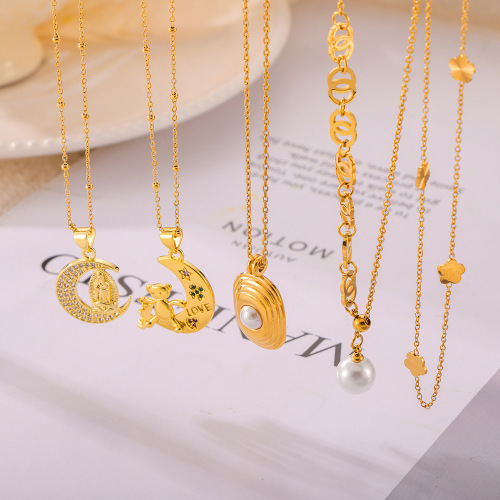 FXNT1445 Micro-inlaid Zircon copper pendant jewelry plated