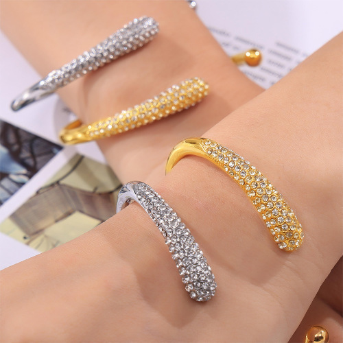 FXET903 Bow-shaped earrings, geometric diamond-studded earrings