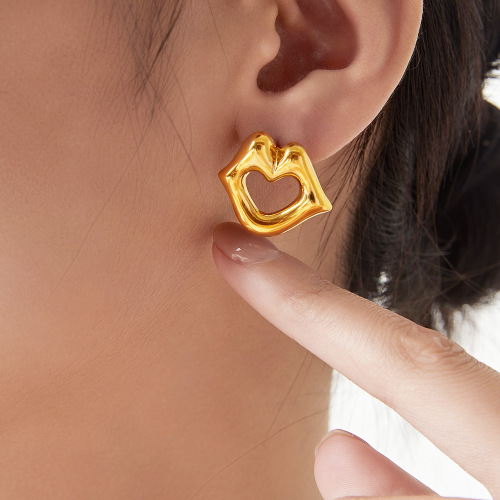 FXET978 Diamond spiral earrings 18k real gold plated earrings