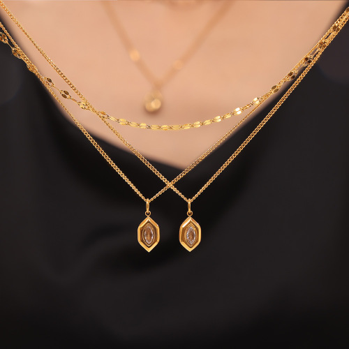 FXET1076 Irregular Jewelry minimalist design sense gold-plated C