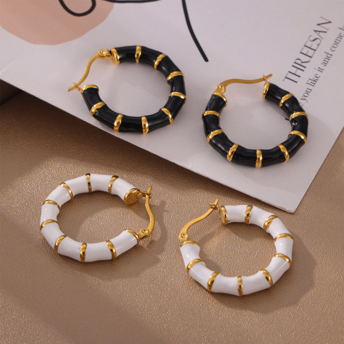 FXET1010 Korean Qing earrings with flowers Shaped inlaid shell beads