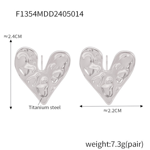 FXET940 Hip-hop earrings with geometric lines wrapped around double-layer gold-plated earrings