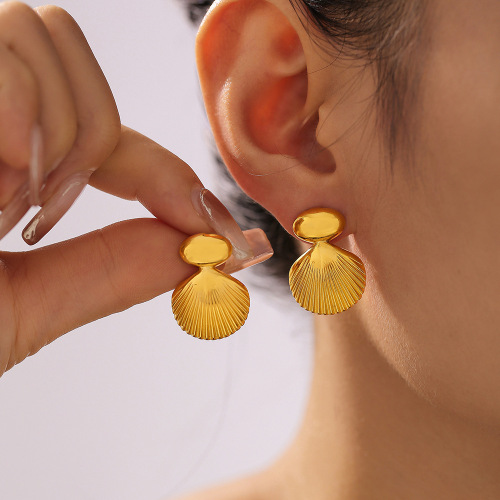 FXET1032 Irregular fireworks shape earrings plated with 18k gold jewelry
