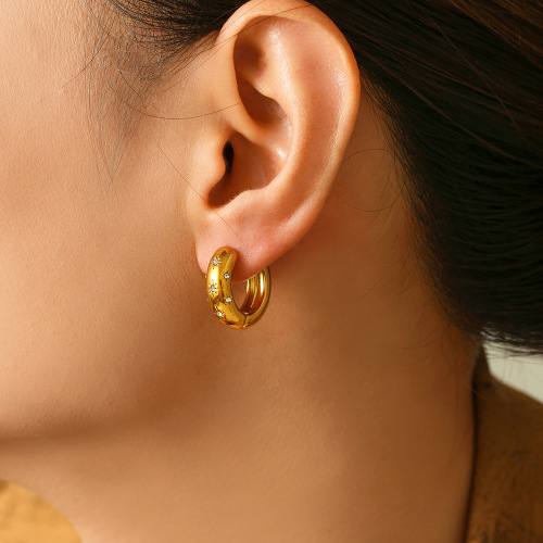 FXET1064 Korean jewelry geometric hollow teardrop shape colorful oil drop earrings