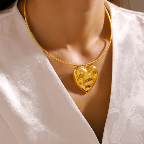 FXNT1332 Karst glossy love pendant necklace irregular clavicle chain