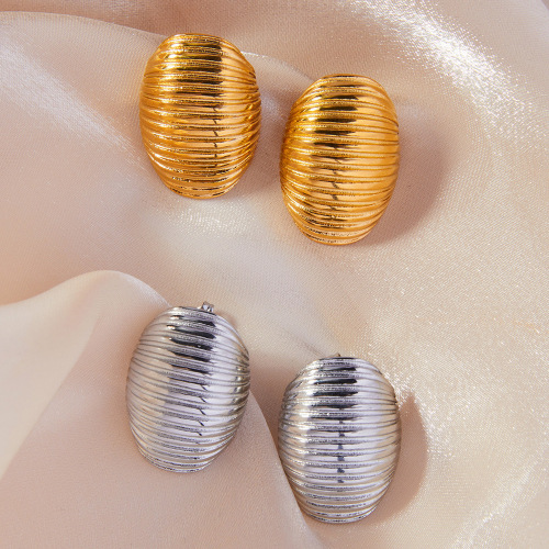 FXET1000 Water drop-shaped earrings with shell beads gold-plated earrings