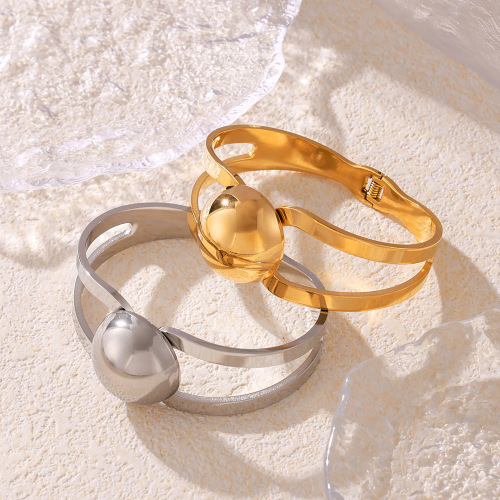 FXGT9 Bracelet large round beads hollow bracelet 18k gold-plated jewelry wholesale