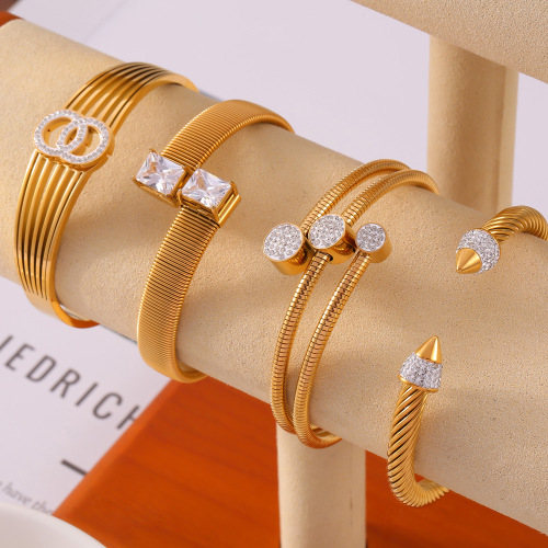 FXGT57 Jewelry inlaid diamond geometric multi-layer