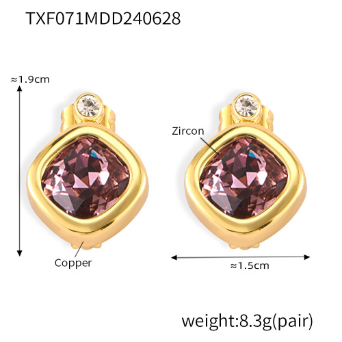 FXST54 Jewelry replaceable colored zirconium copper jewelry set
