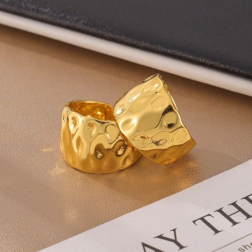 FXRT571 Index finger ring, hammer pattern copper material open ring