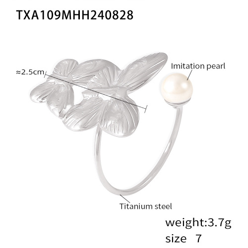 FXRT411 Ring special-shaped imitation pearl ring hand jewelry