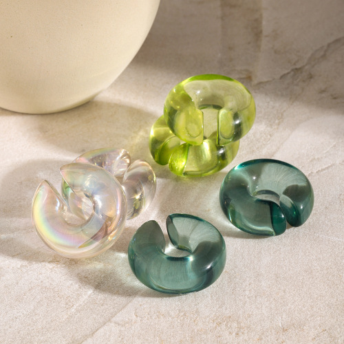 ZTET134 Xiaoqing resin Ear clip for women cute and chubby C-shaped ear clip for women