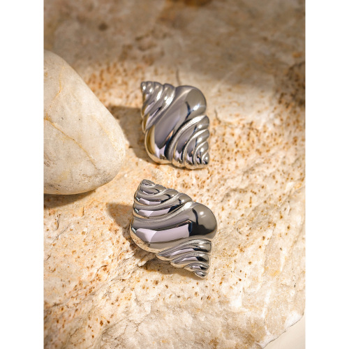ZTET179 steel stainless steel horn bag ears Hoop conch earrings