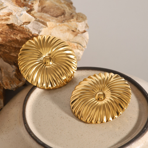 ZTET22 18k gold stainless steel earrings earrings flower earrings jewelry