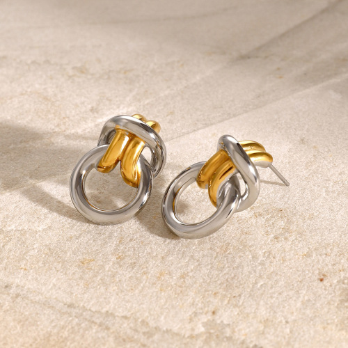 ZTET14 Stainless steel earrings jewelry electroplated earrings for women