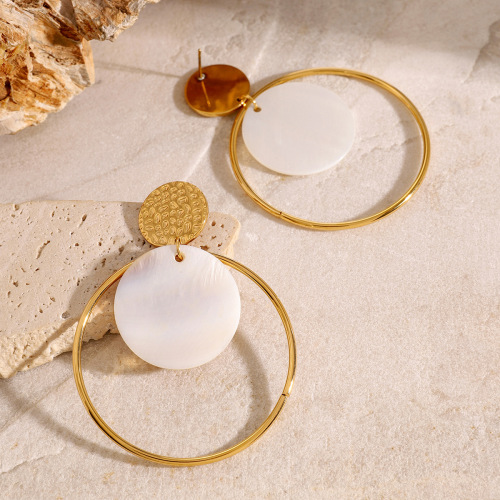 ZTET2 18k gold stainless steel hoop earrings earrings color-preserving jewelry