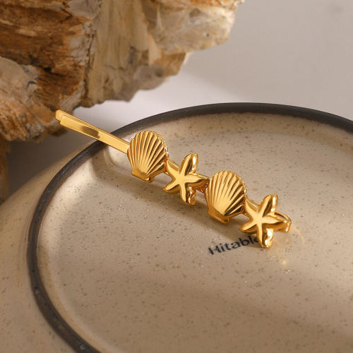 ZTPT16 Stainless steel starfish shell hairpin hairpin hair accessories