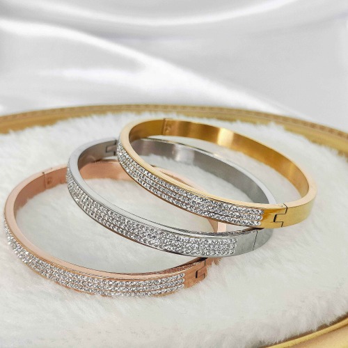 GT-22 Stainless Steel Rhinestone Bracele