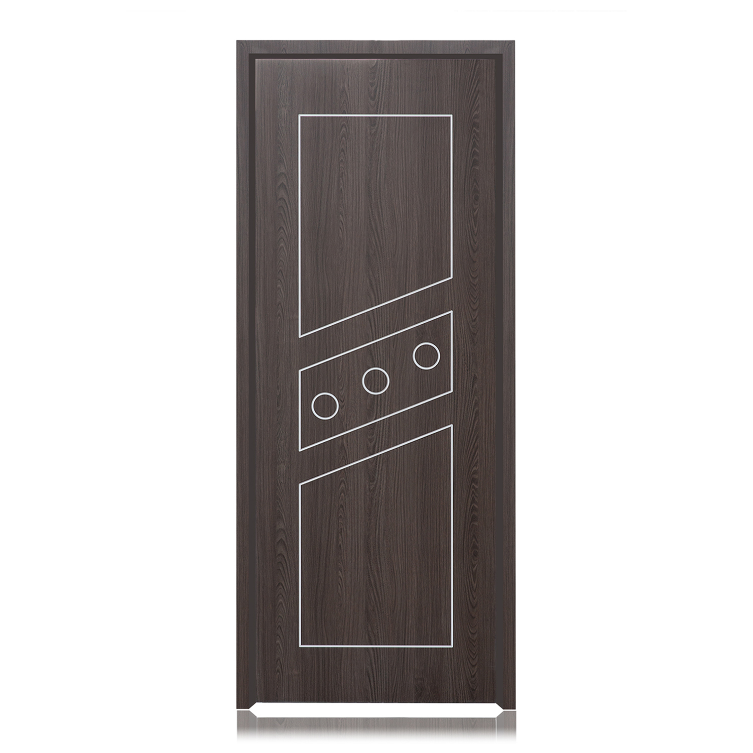 Waterproof Interior Bedroom WPC Panel Door With Door Frame