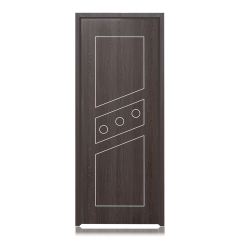 Waterproof Interior Bedroom WPC Panel Door With Door Frame