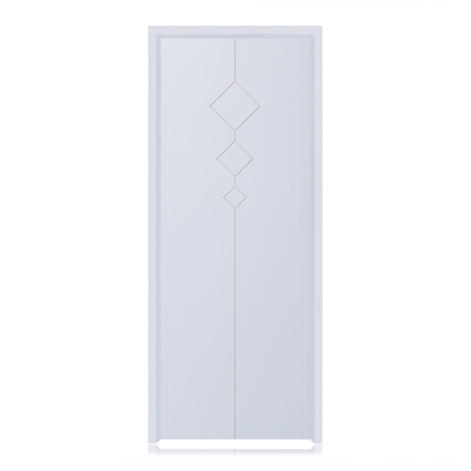 Waterproof Interior Bedroom WPC Panel Door With Door Frame