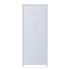 Waterproof Interior Bedroom WPC Panel Door With Door Frame
