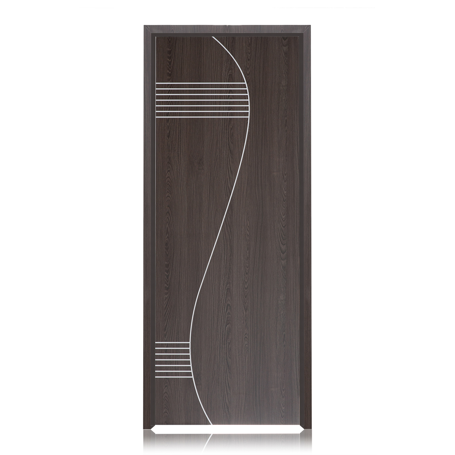 Waterproof Interior Bedroom WPC Panel Door With Door Frame