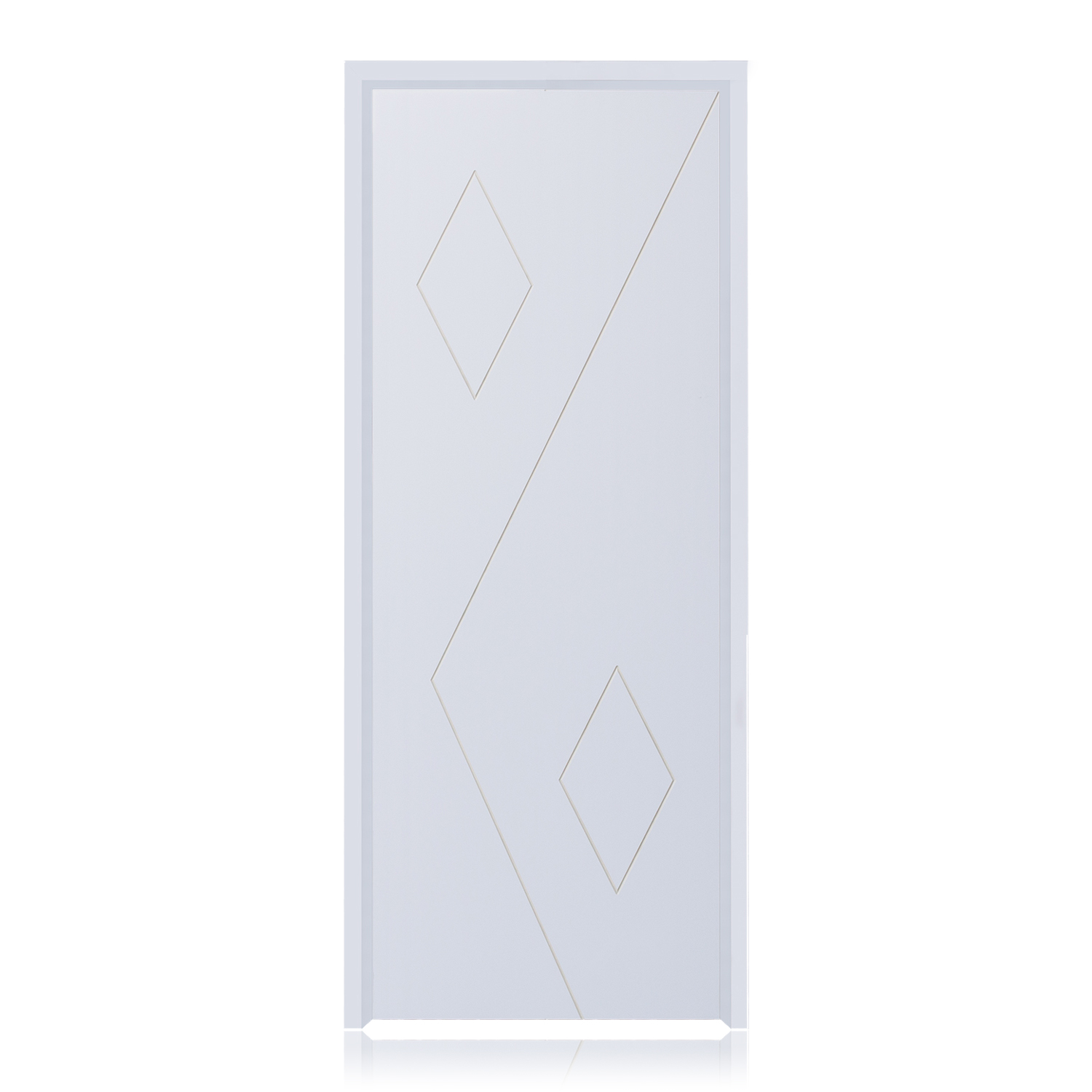 Waterproof Interior Bedroom WPC Panel Door With Door Frame