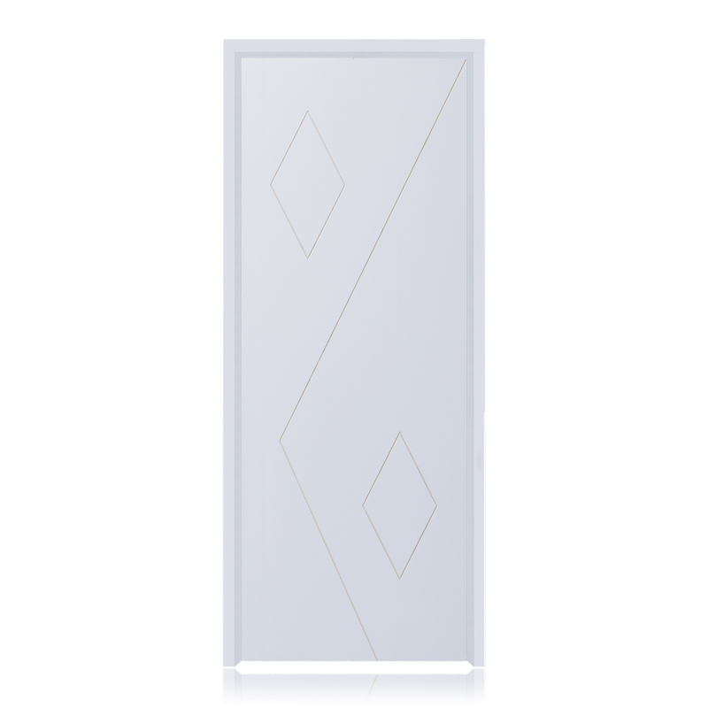 Waterproof Interior Bedroom WPC Panel Door With Door Frame