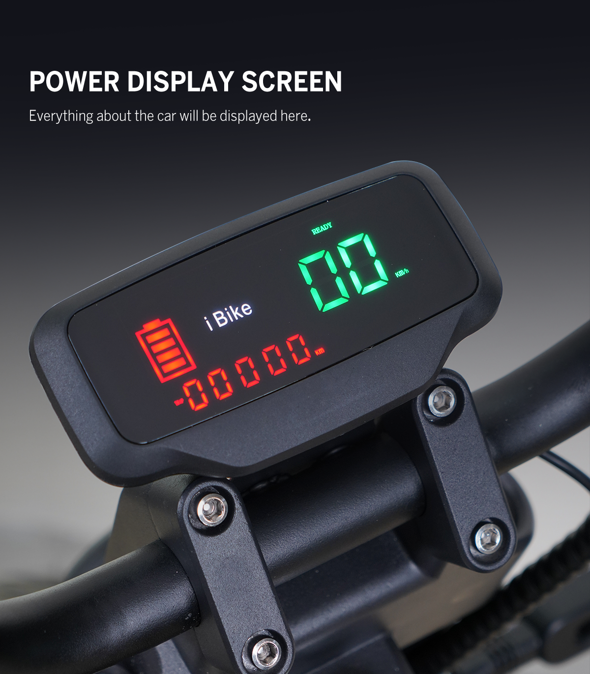 ①　POWER DISPLAY SCREEN Everything about the car will be displayed here