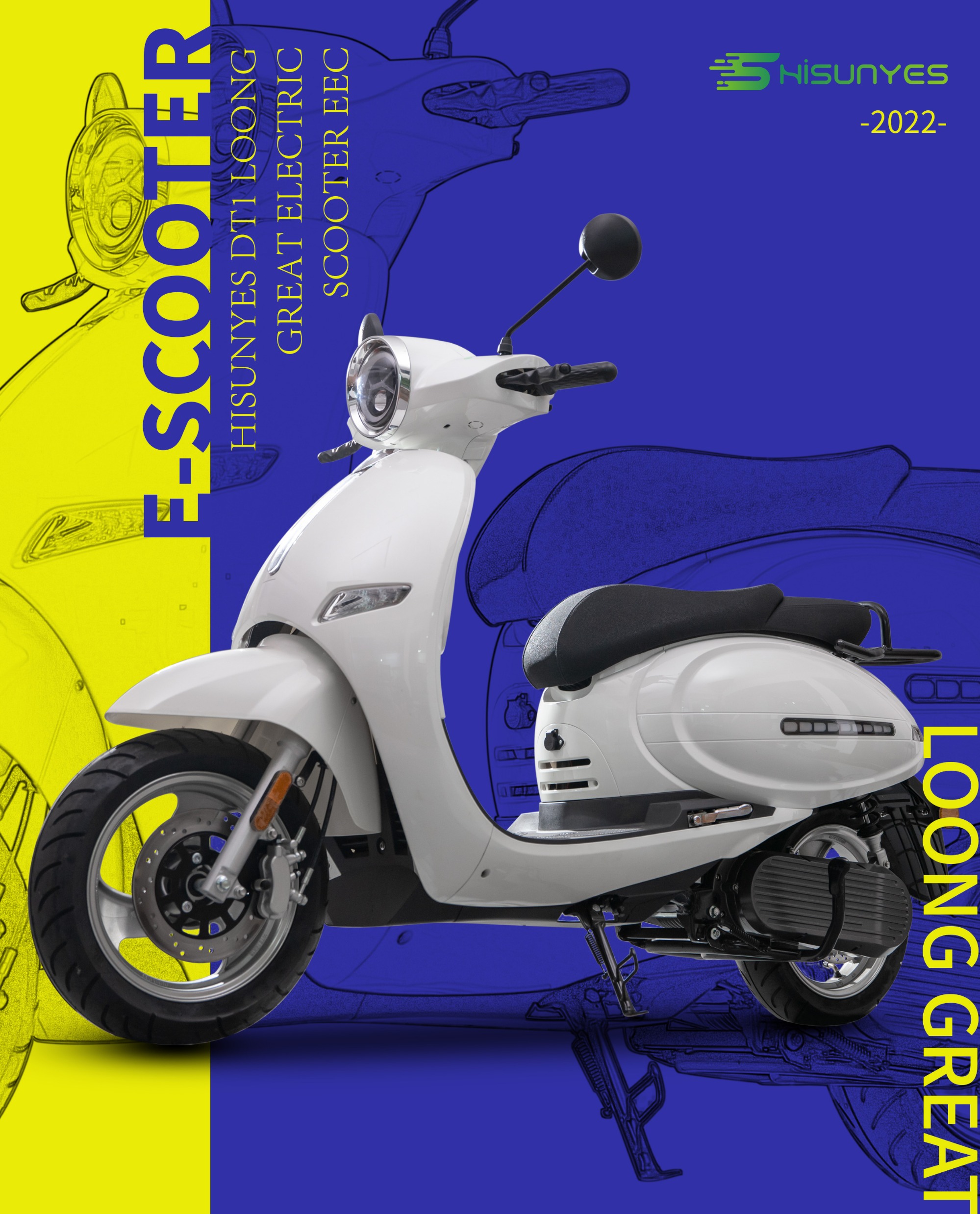 Scooter elétrico quente-loong grande