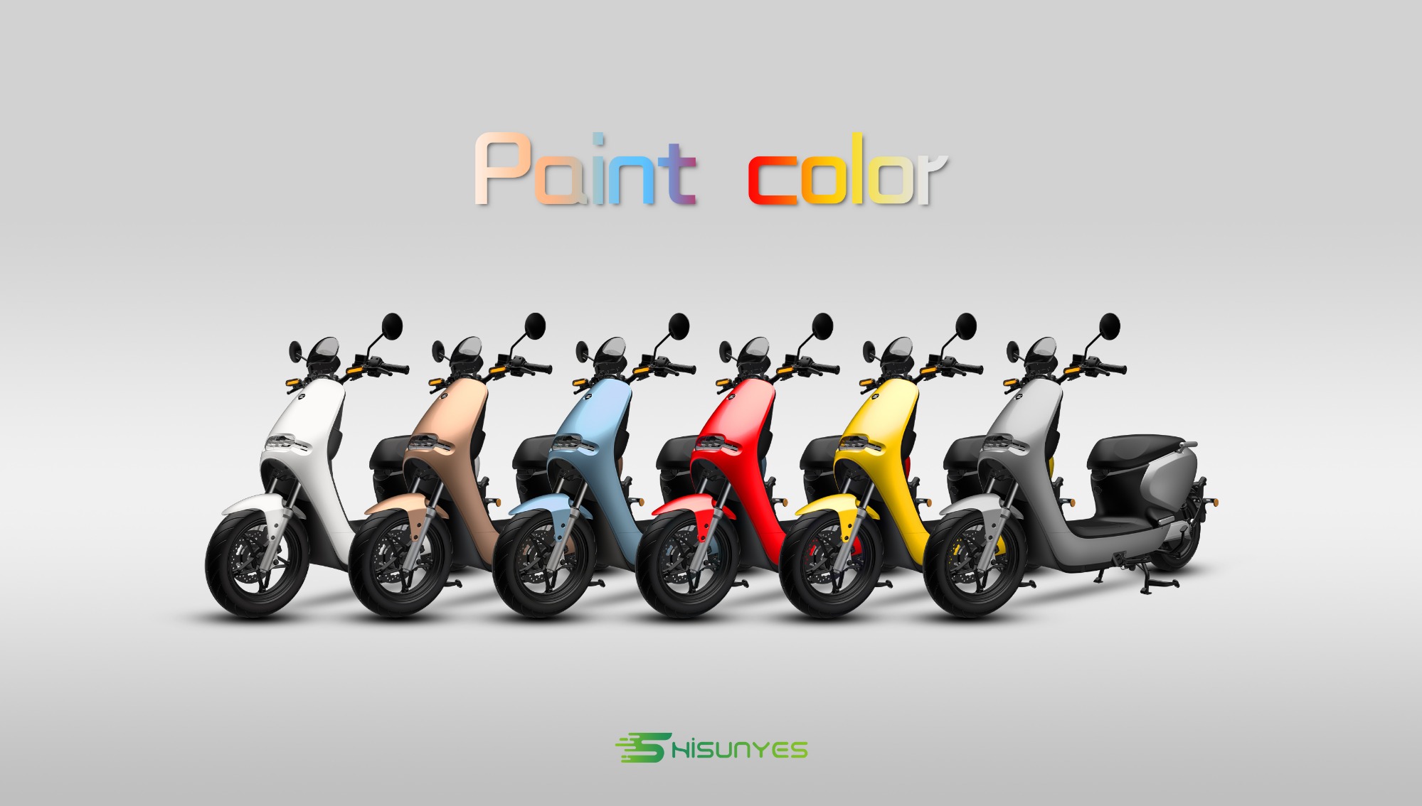 New electric scooter has many colors