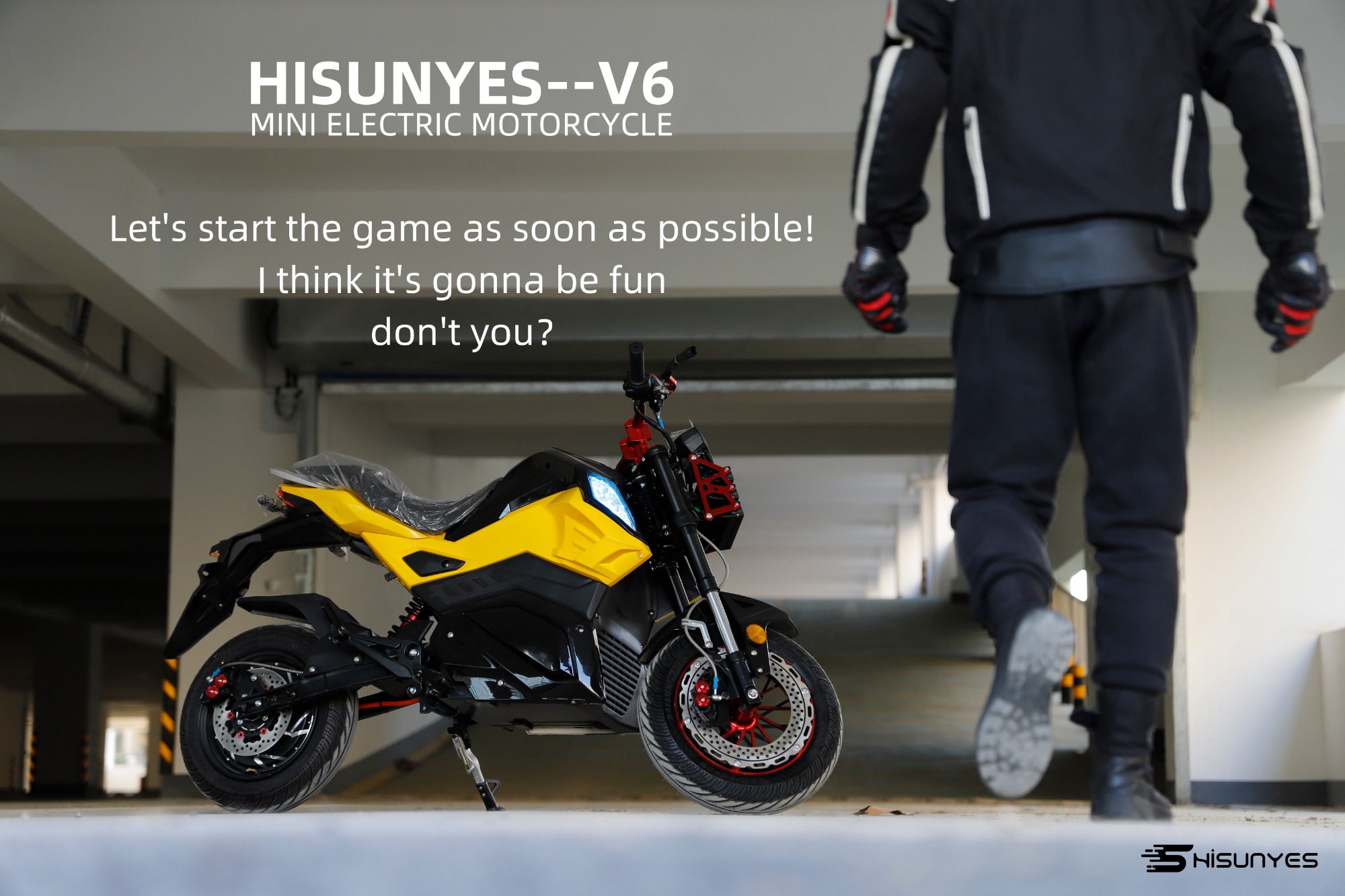 the mini electric motorcycle hisunyes-V6
