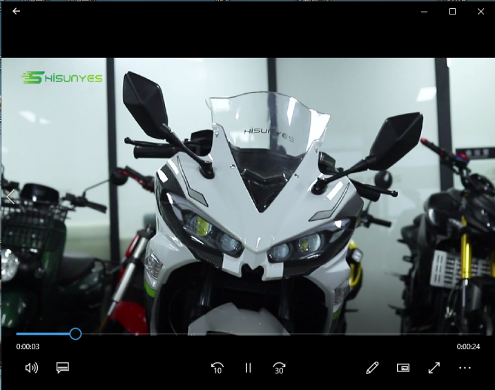 the video of The electric motorcycle hisunyes V3