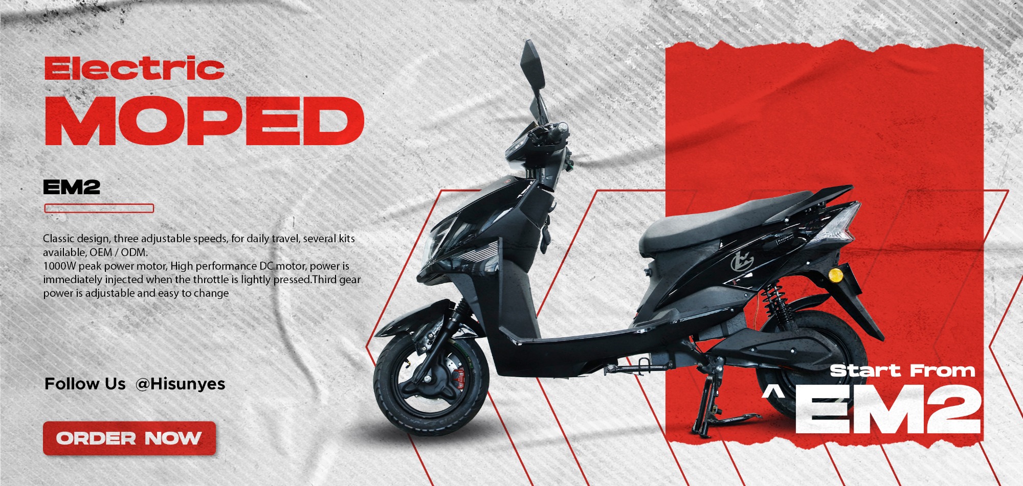 O novo scooter elétrico EM2 está à venda