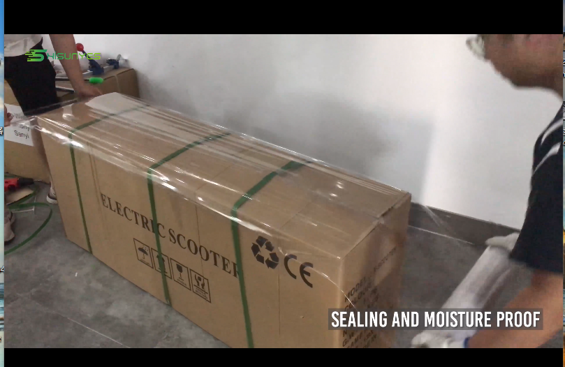 Packaging of  the electric scooter x7 sample vehicles