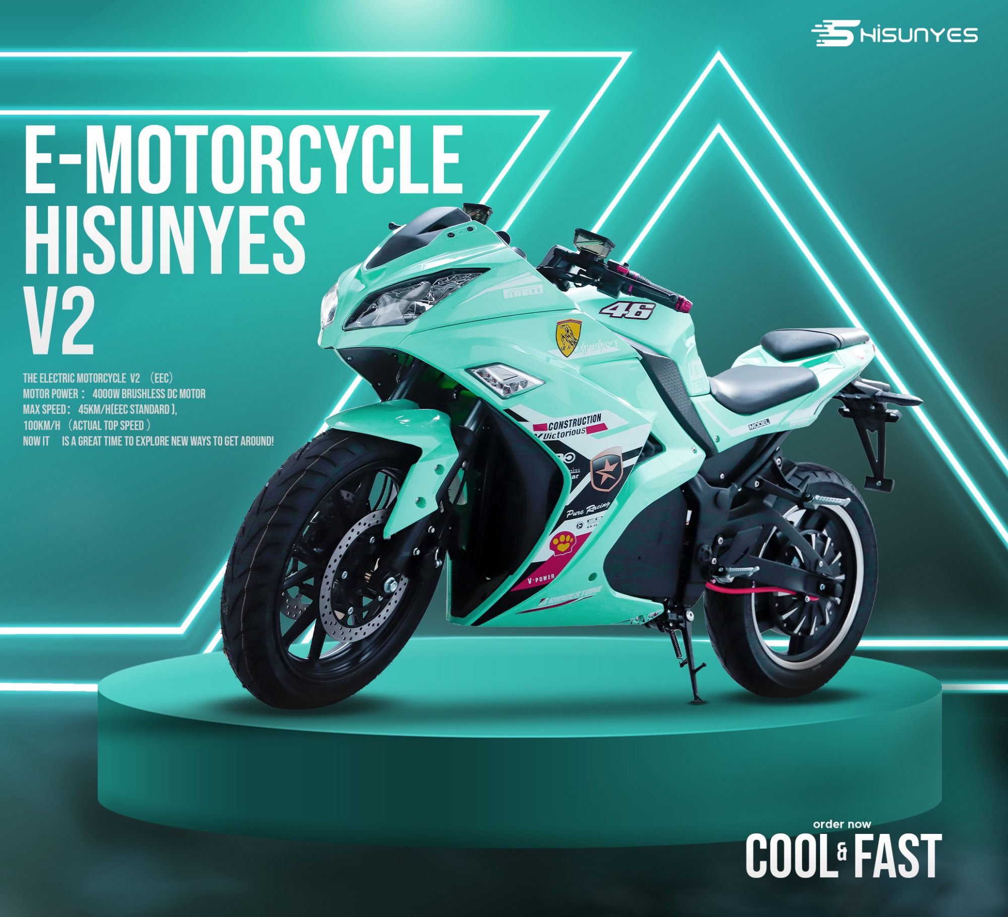 The Hot selling product Electric Motorbike v2 with EEC