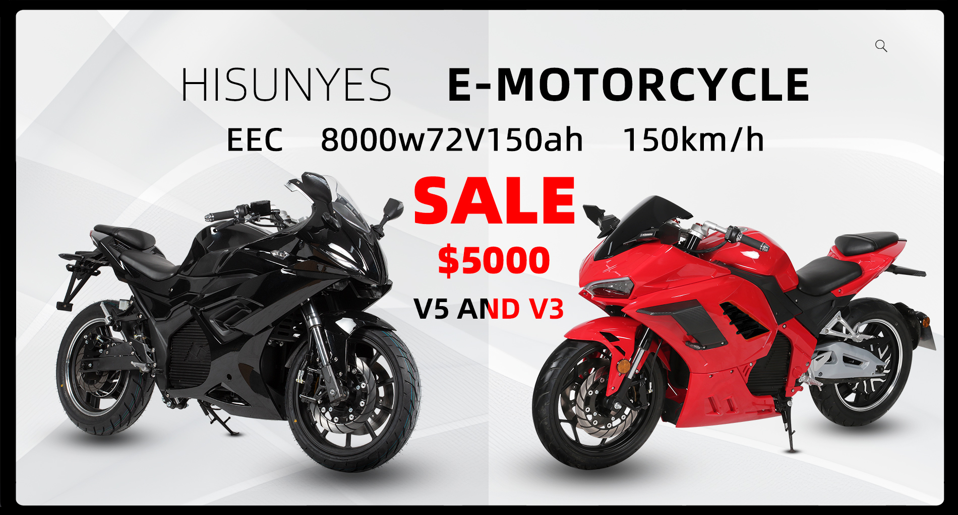 A motocicleta elétrica V3 e V5 estão em grande venda