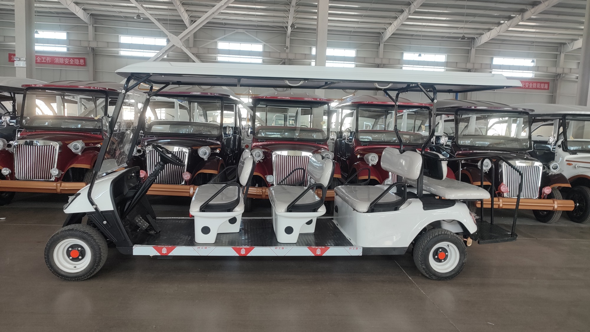 8 Seats Electric Golf Club Cart-white