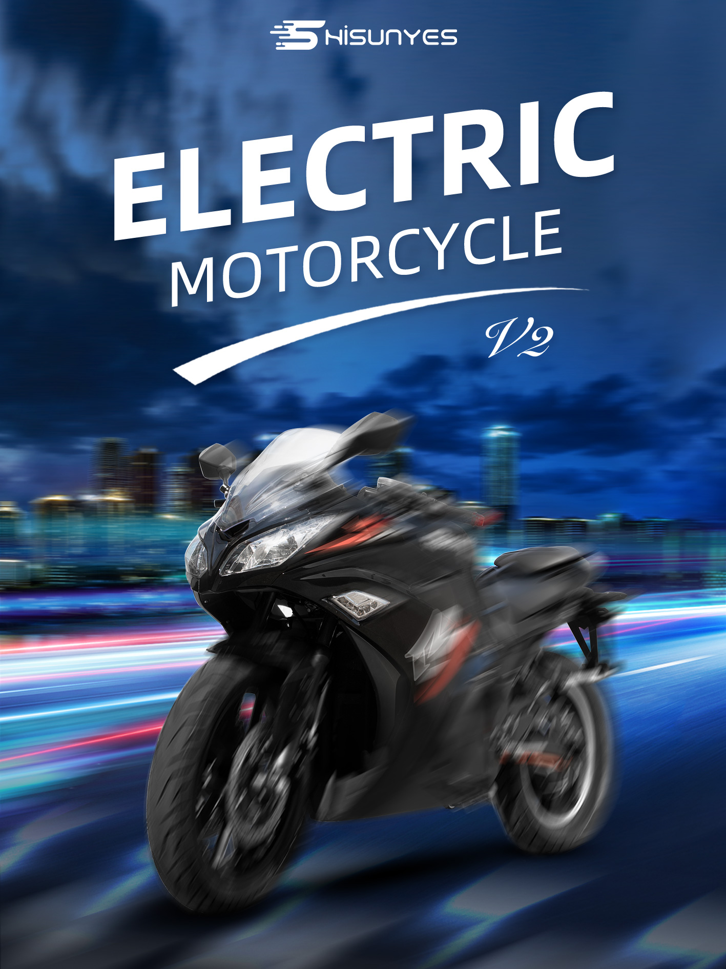 The details about new electric motorcycle V2 with EEC