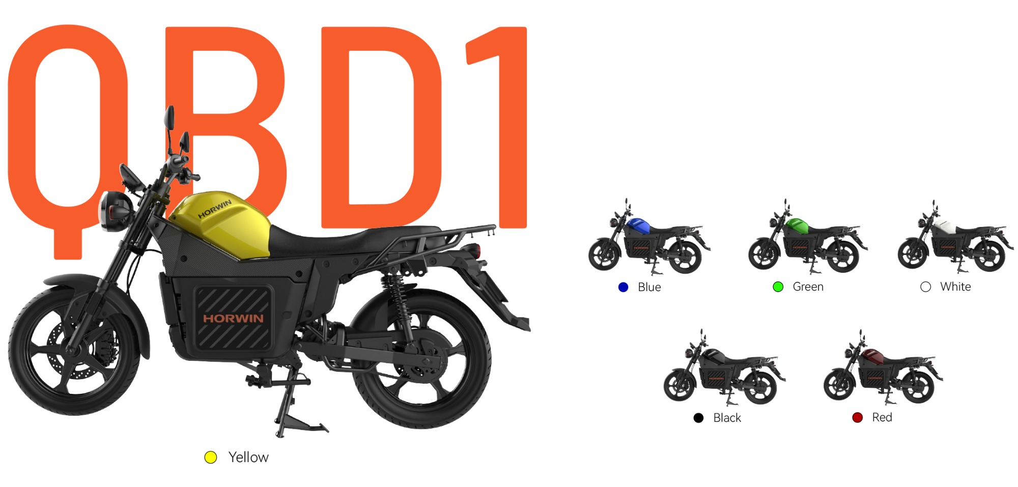 Empty Vehicle HORWIN QBD1 motorcycle Lithium Electric Streetbike Motorcycle 72V 90km/h Battery Swapping Scooter OEM/ODM Supported Wholesale
